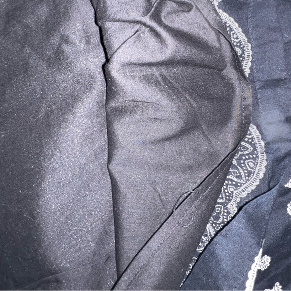 Gap 100% Cotton Black Patterned Dress wth ties at shoulders Girls M (8) lined - Picture 6 of 7